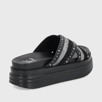 Sandalia Negra A Mujer 1571A