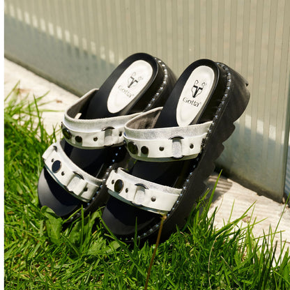 Sandalia Plana Blanca Mujer 1573B