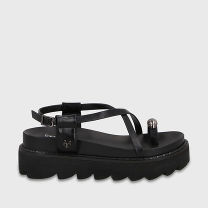 Sandalia Negra Mujer 1573G