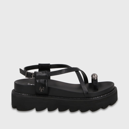 Sandalia Negra Mujer 1573G