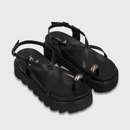 Sandalia Negra Mujer 1573G