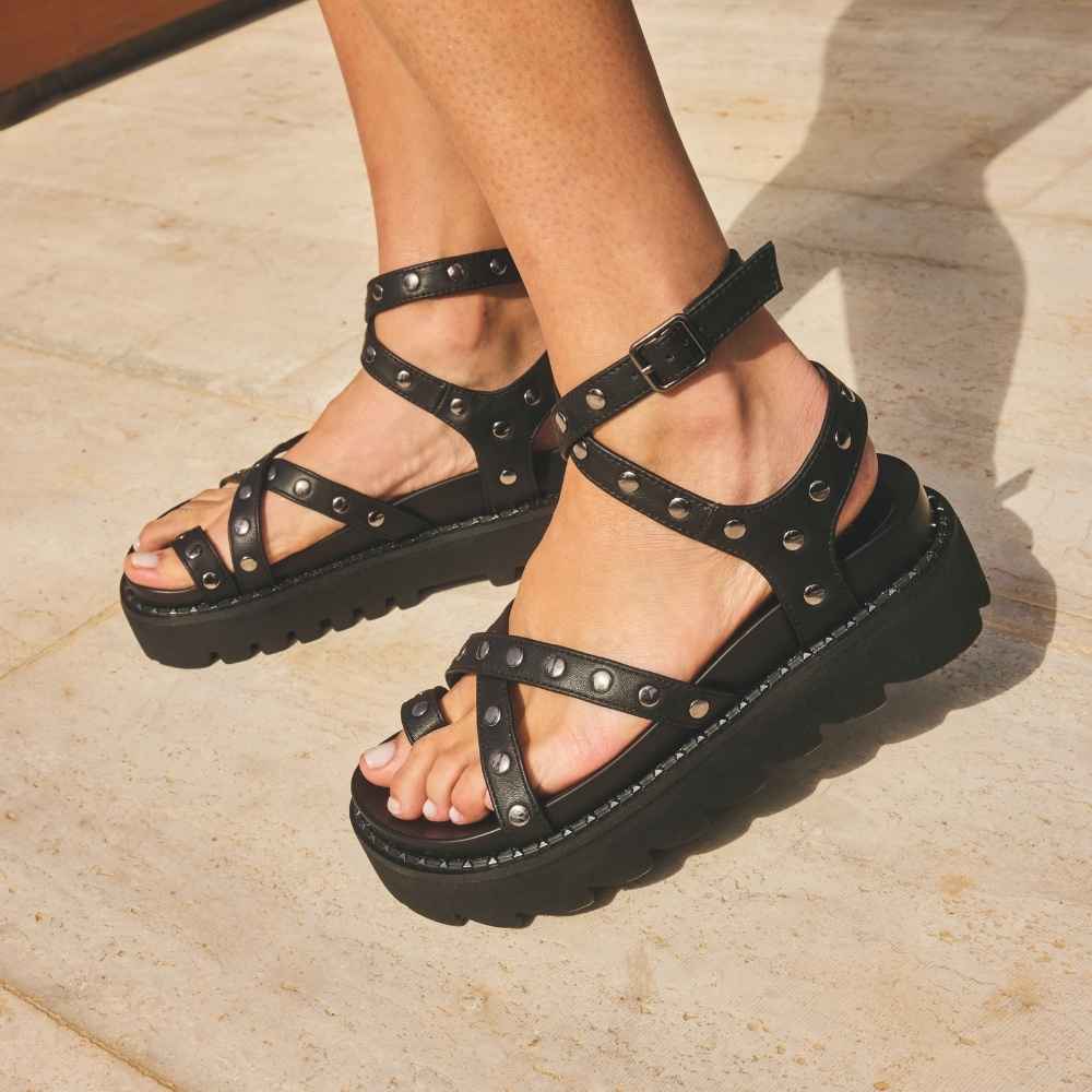 Sandalia Negra Mujer 1573H