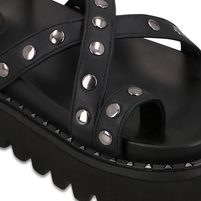 Sandalia Negra Mujer 1573H