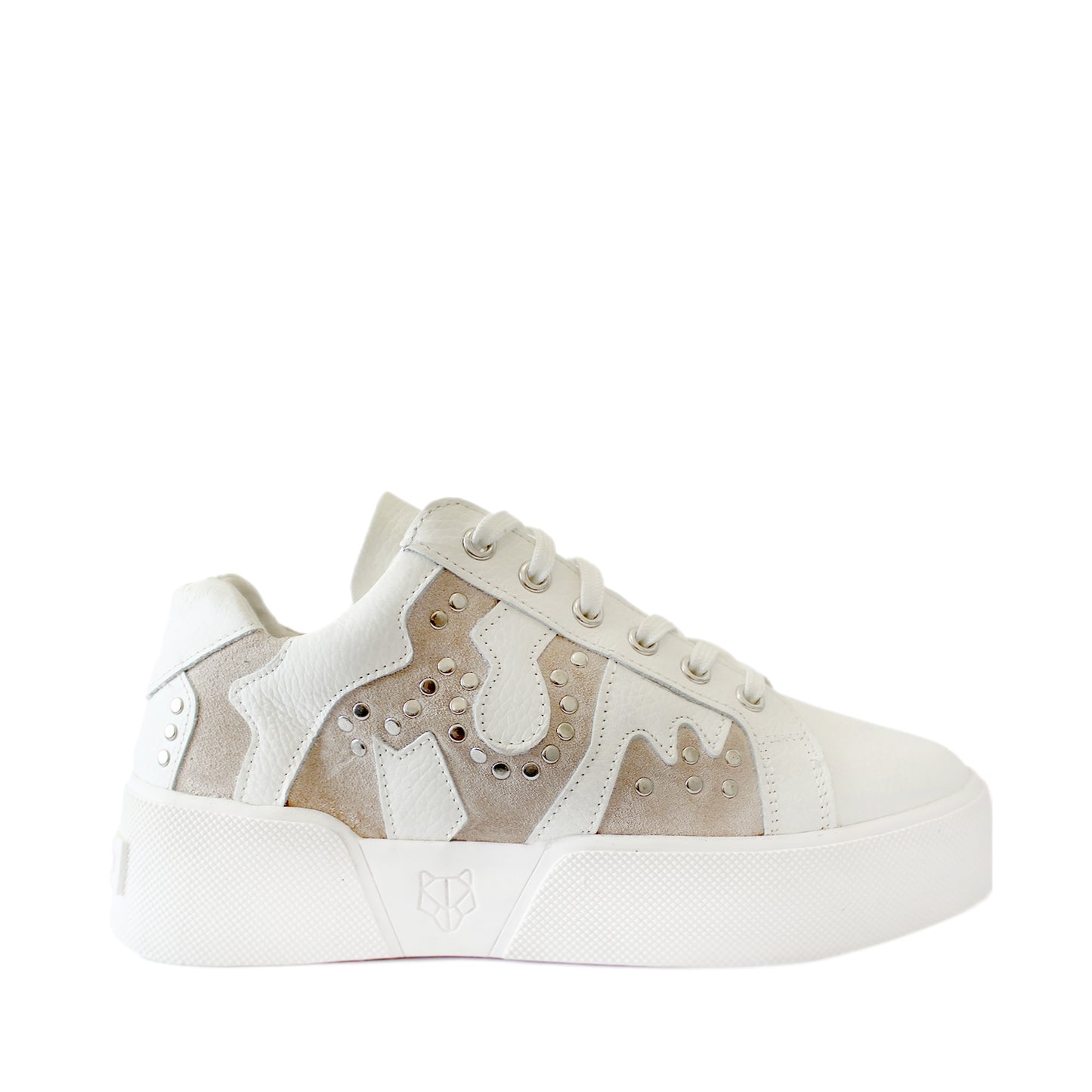 Zapatilla Blanca Cuero Mujer 18513