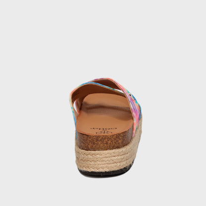Sandalia Plataforma Multicolor Mujer 23192
