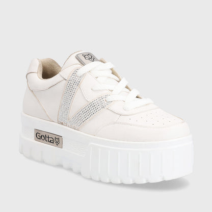 Zapatilla Plataforma Blanca Mujer 23242