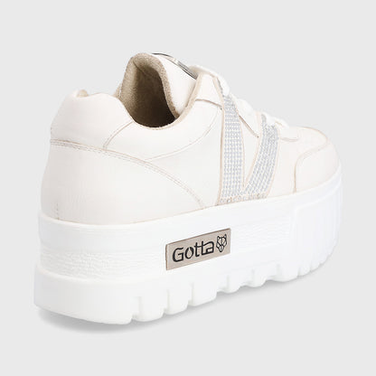 Zapatilla Plataforma Blanca Mujer 23242