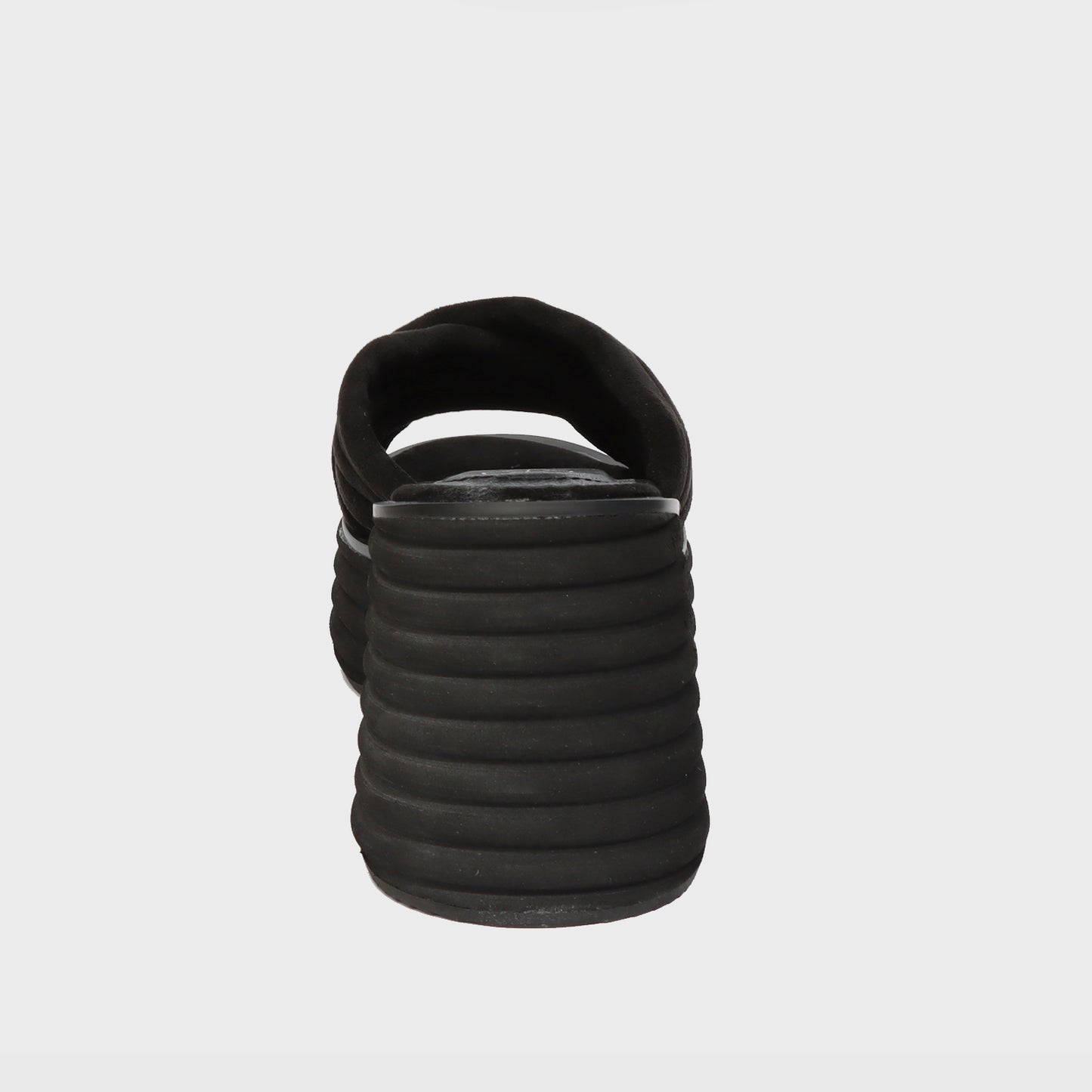 Sandalia Plataforma Negra Mujer 25211