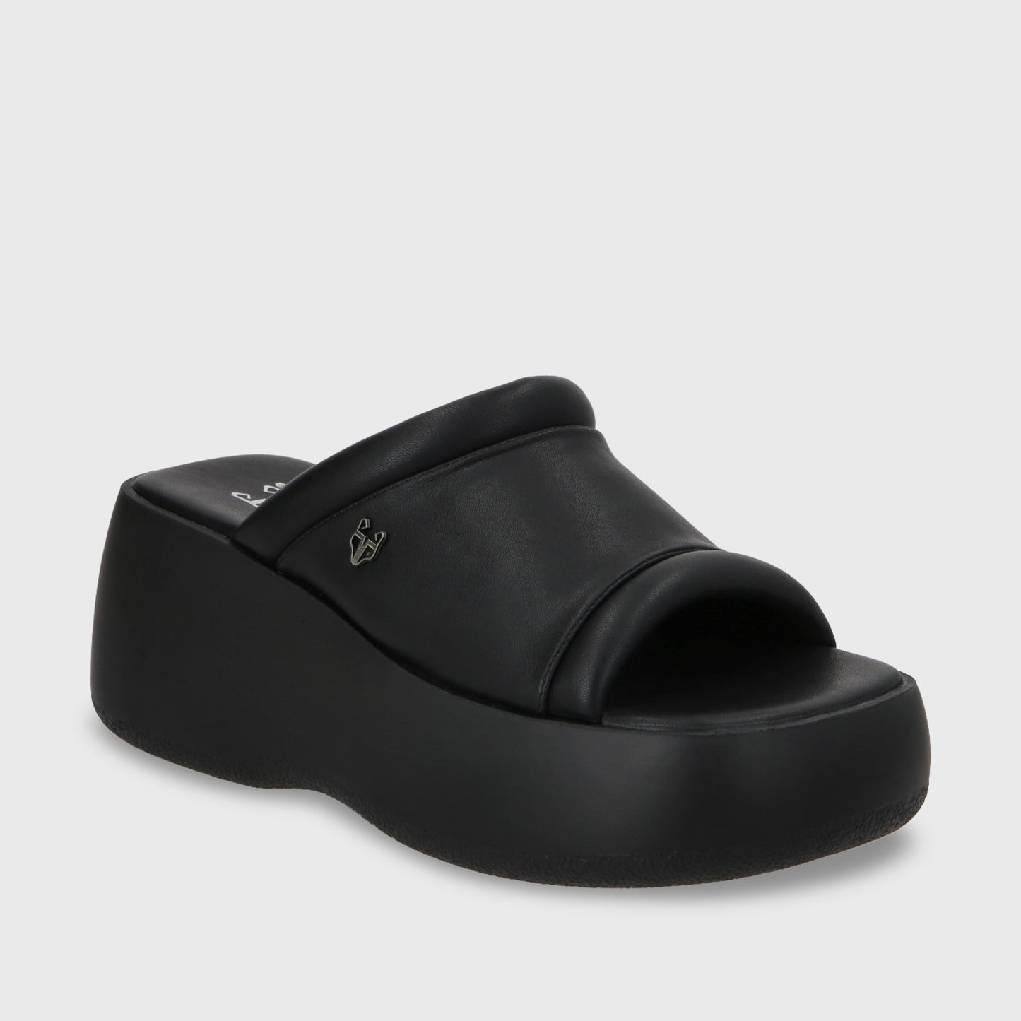 Sandalia Plataforma Negra Mujer 25223