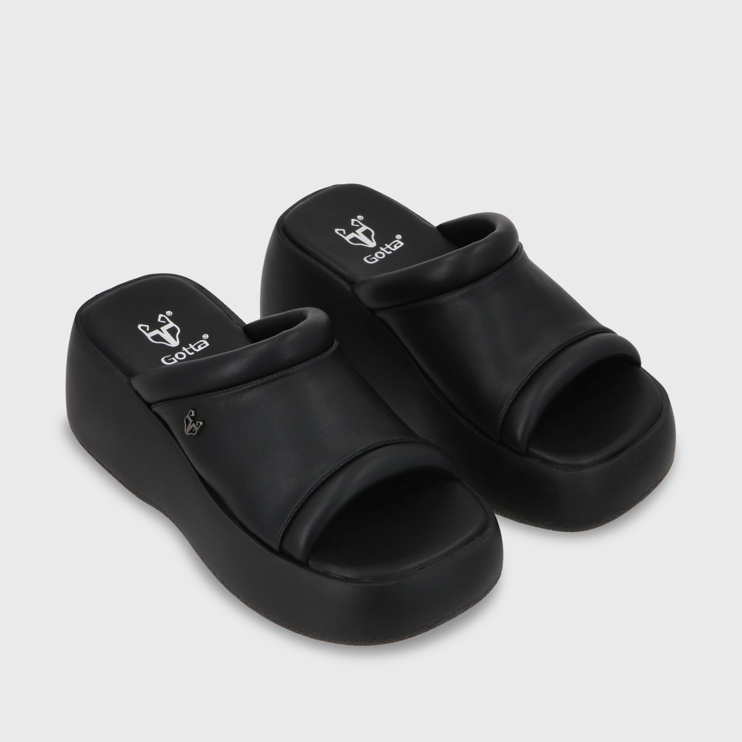 Sandalia Plataforma Negra Mujer 25223