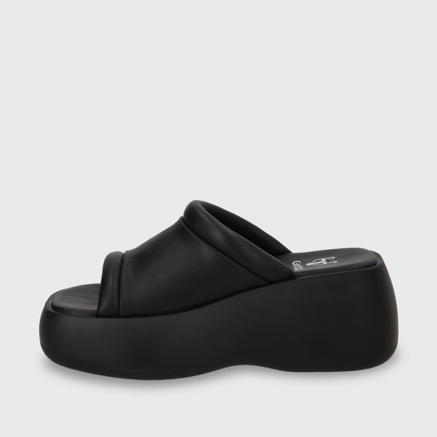 Sandalia Plataforma Negra Mujer 25223