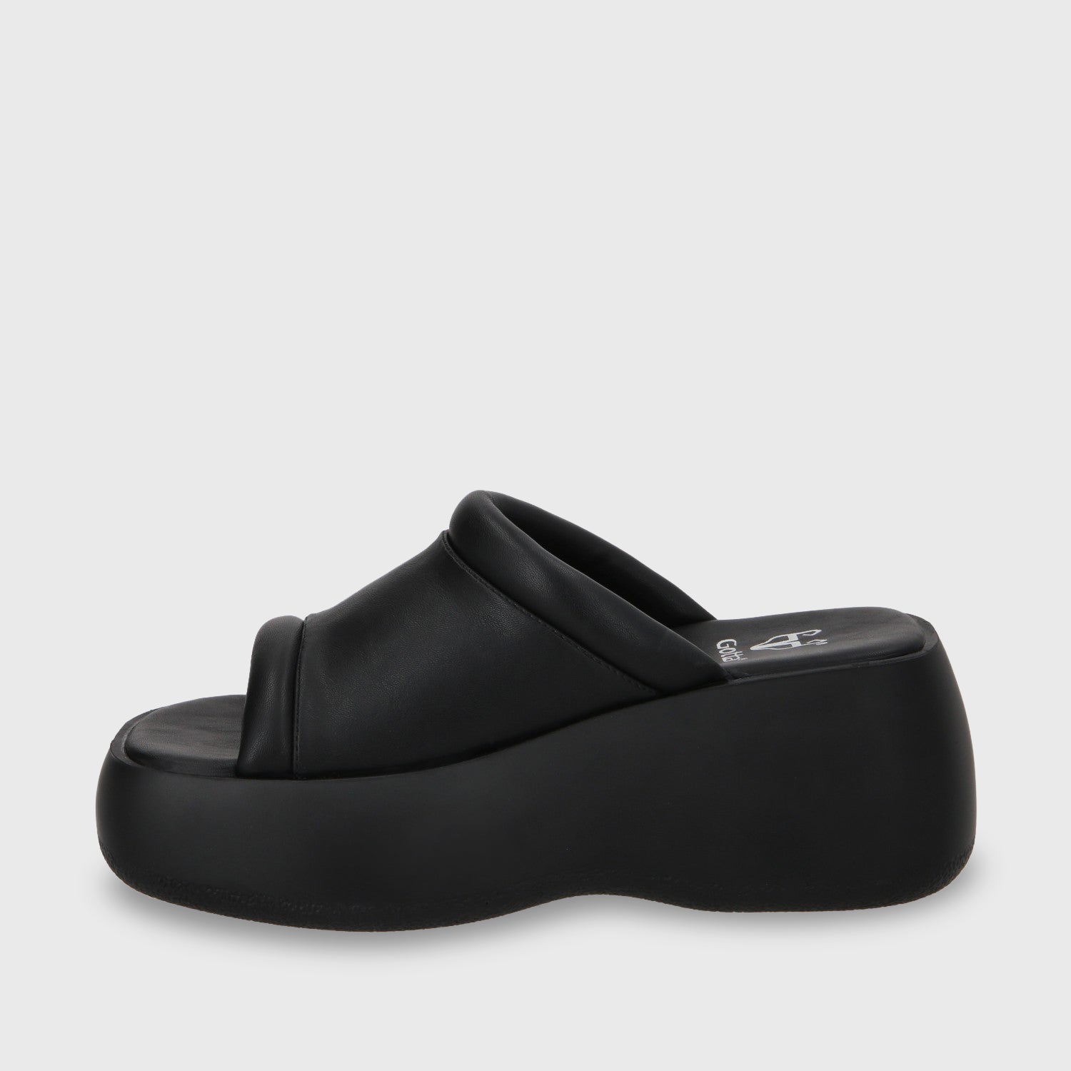 Sandalia Plataforma Negra Mujer 25223