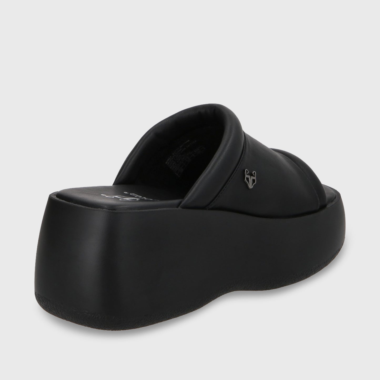 Sandalia Plataforma Negra Mujer 25223