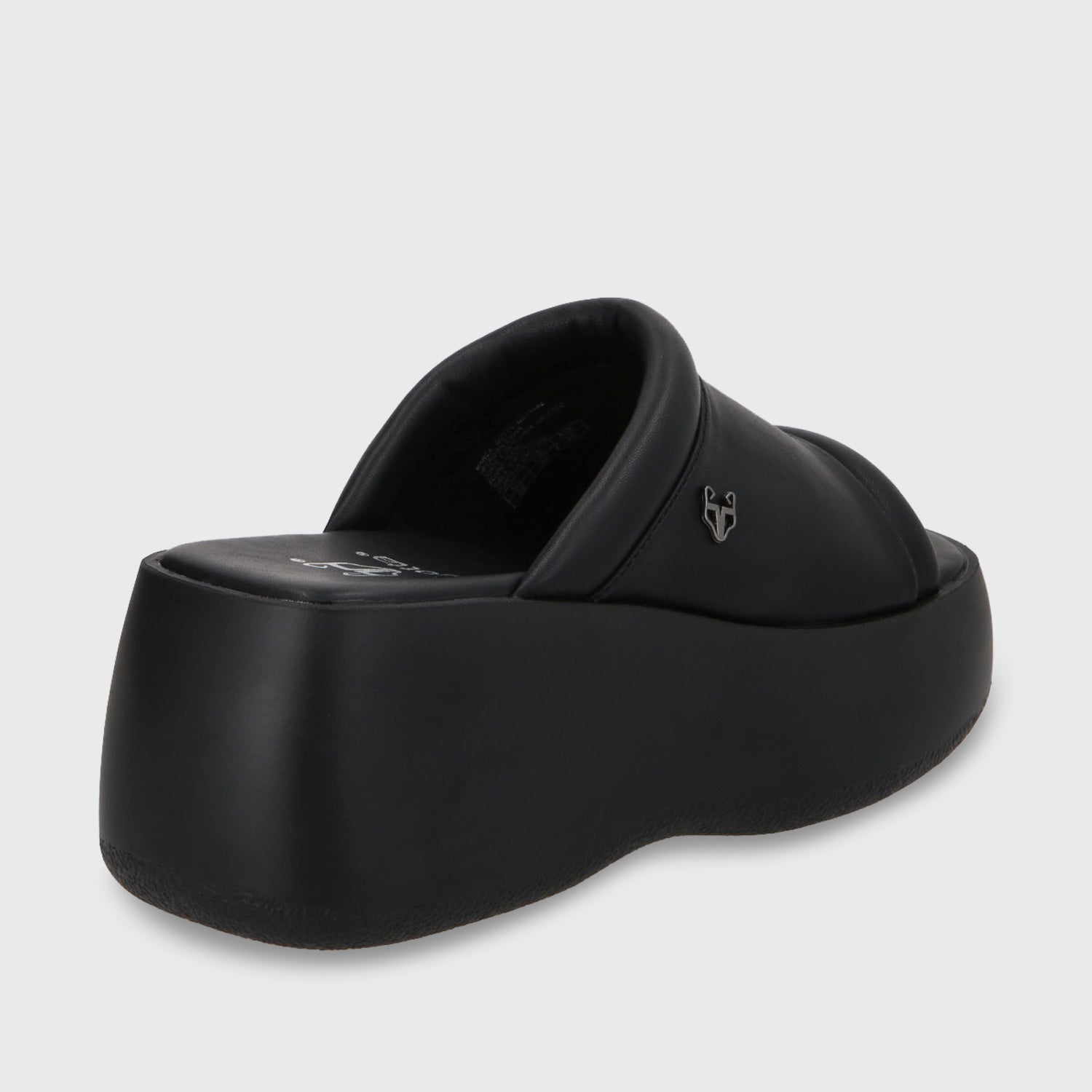 Sandalia Plataforma Negra Mujer 25223