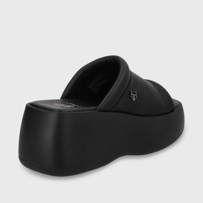 Sandalia Plataforma Negra Mujer 25223