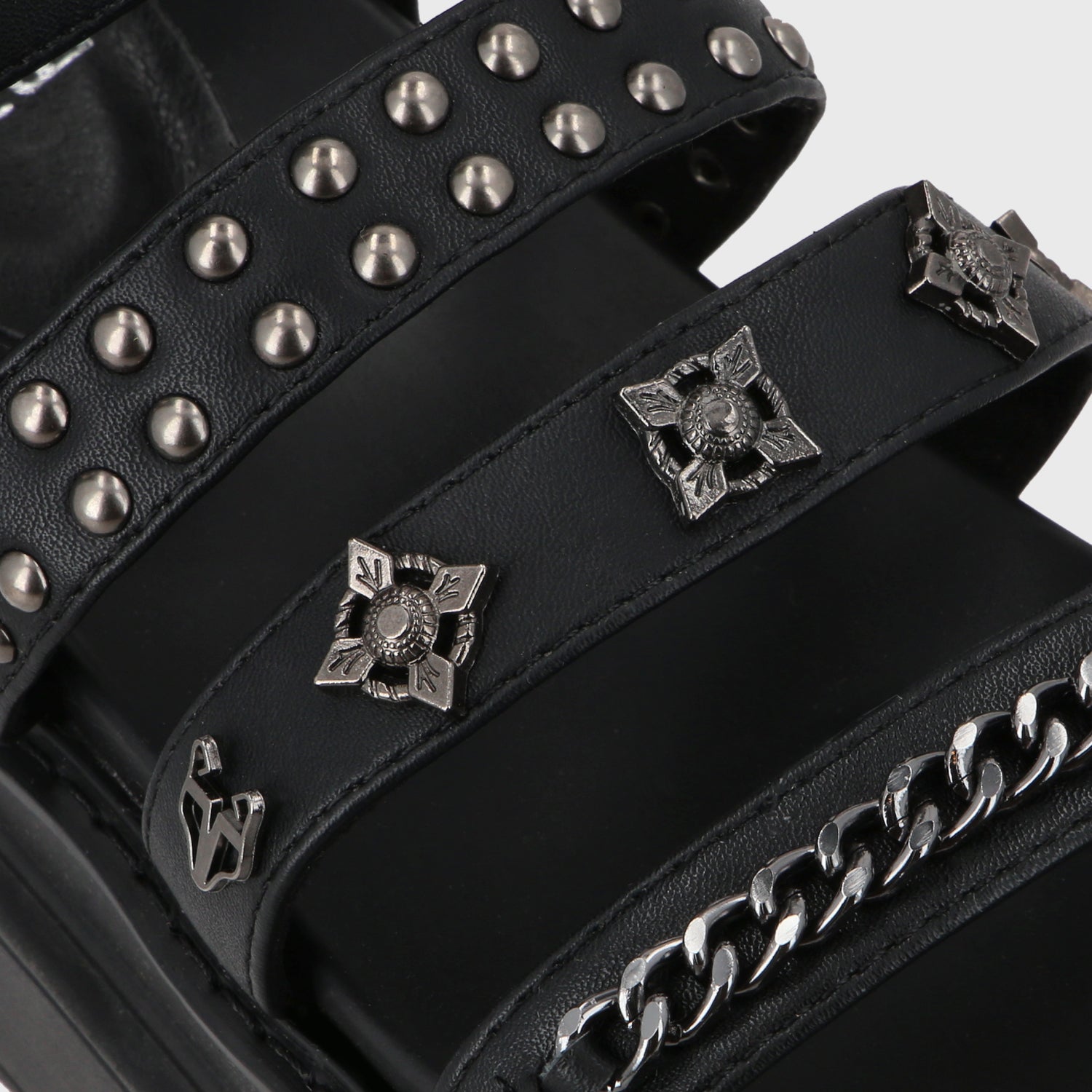 Sandalia Plataforma Negro Mujer 25235