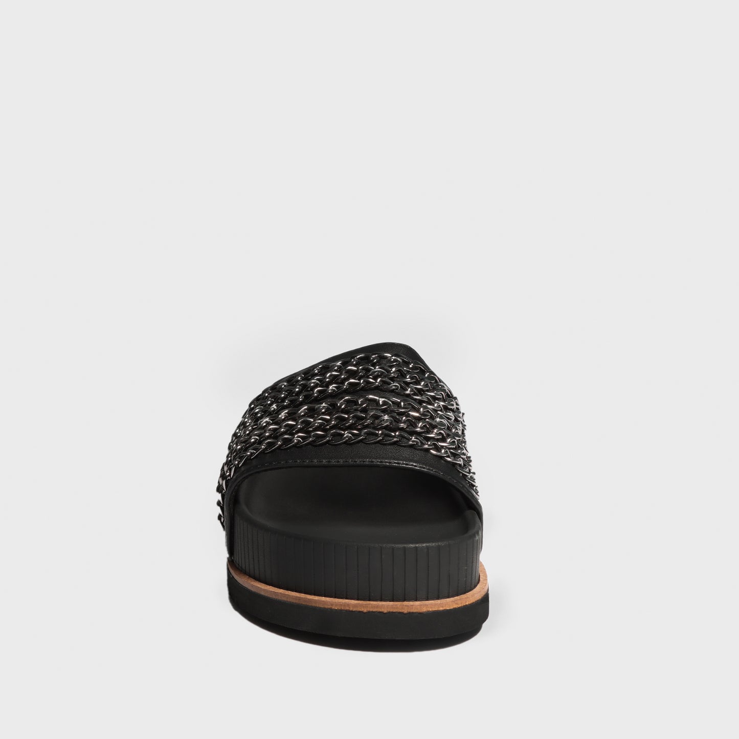 Sandalia Plataforma Negra Mujer 25292