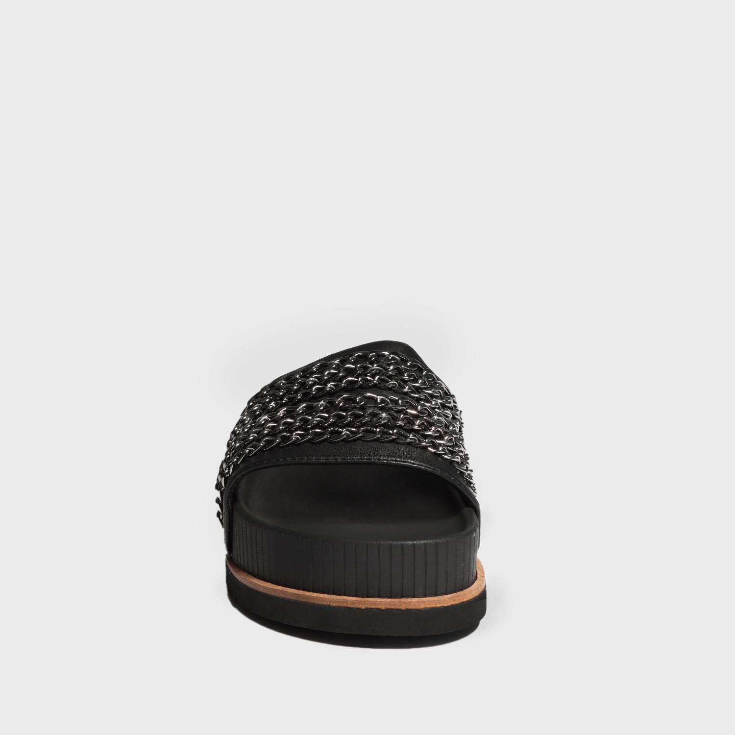 Sandalia Plataforma Negra Mujer 25292