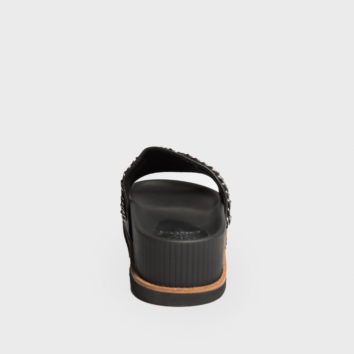Sandalia Plataforma Negra Mujer 25292