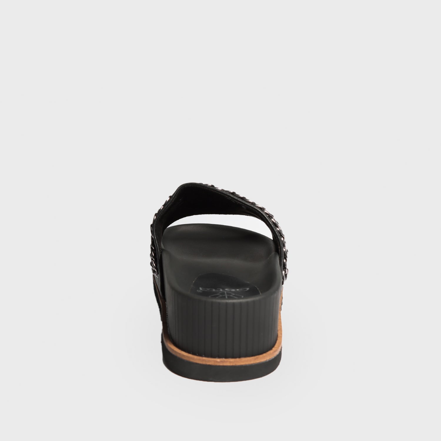 Sandalia Plataforma Negra Mujer 25292