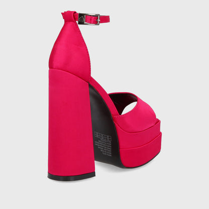 Sandalia Plataforma Fucsia Mujer 25911