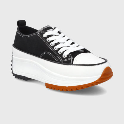 Zapatilla Plataforma Negra Mujer 25970