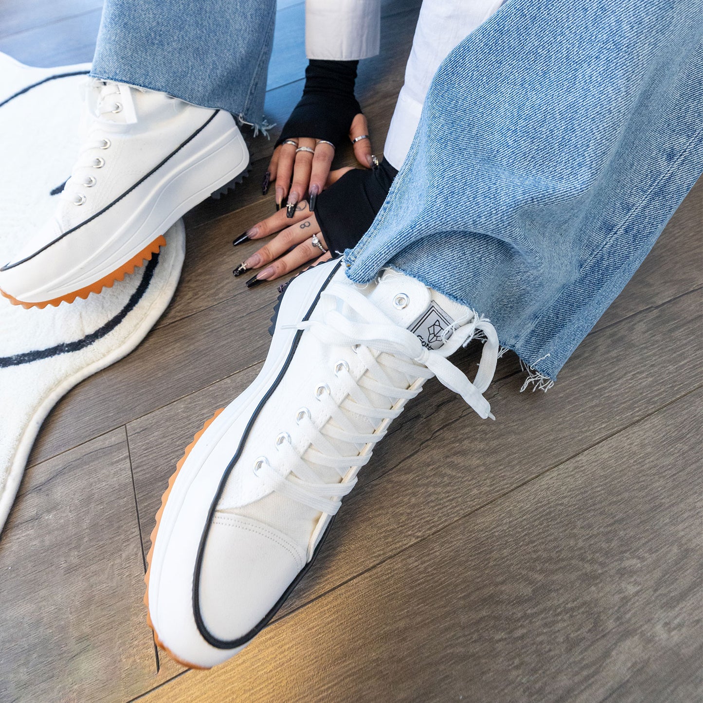 Zapatilla Plataforma Blanca Mujer 25971