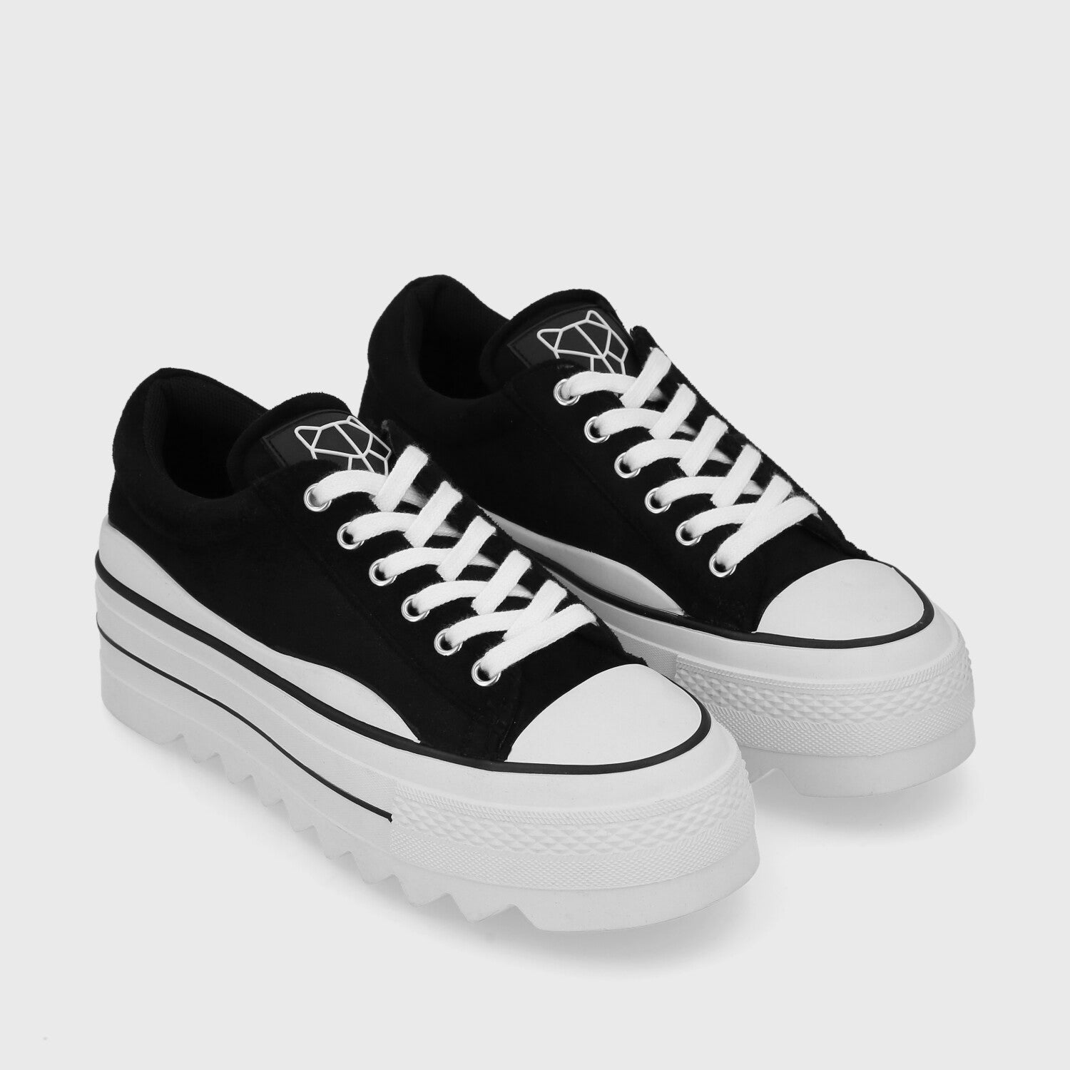 Zapatilla Plataforma Negra Mujer 33740