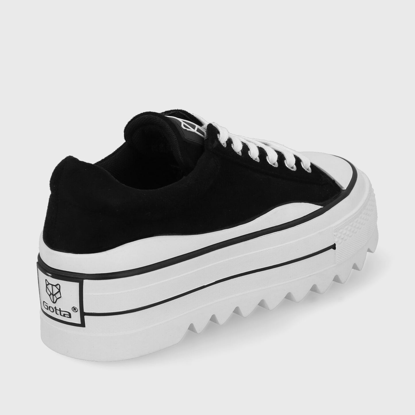 Zapatilla Plataforma Negra Mujer 33740