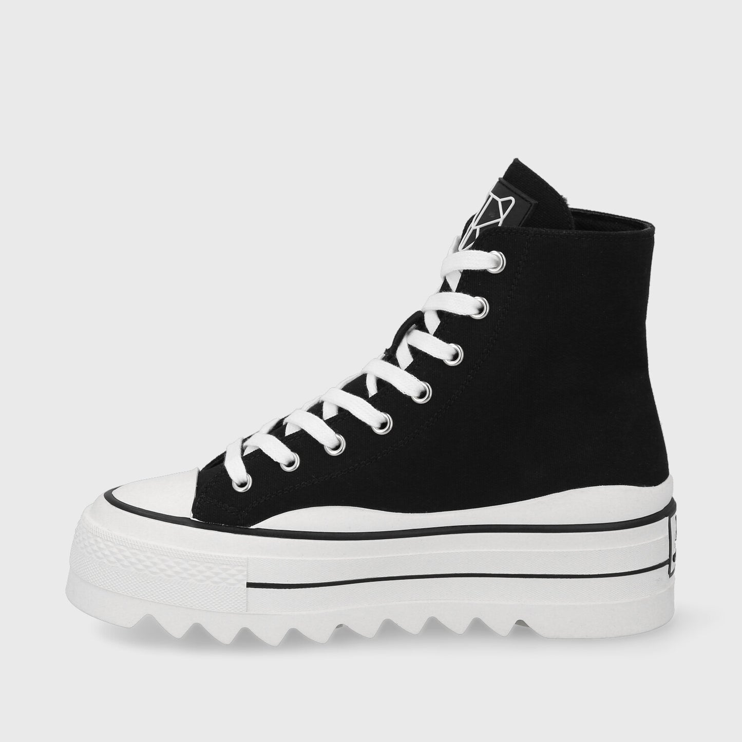 Zapatilla Plataforma Negra Mujer 33742