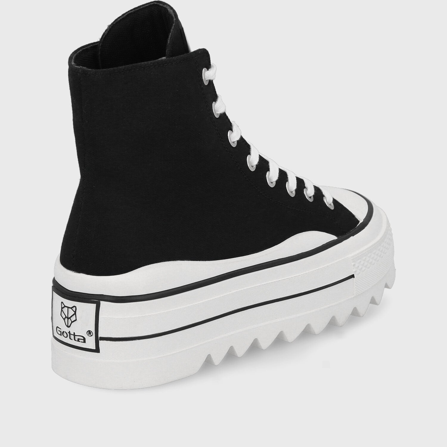 Zapatilla Plataforma Negra Mujer 33742