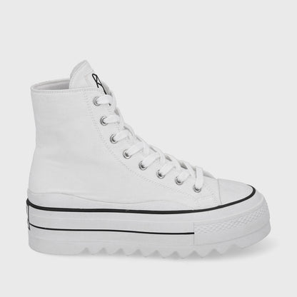 Zapatilla Plataforma Blanca Mujer 33742