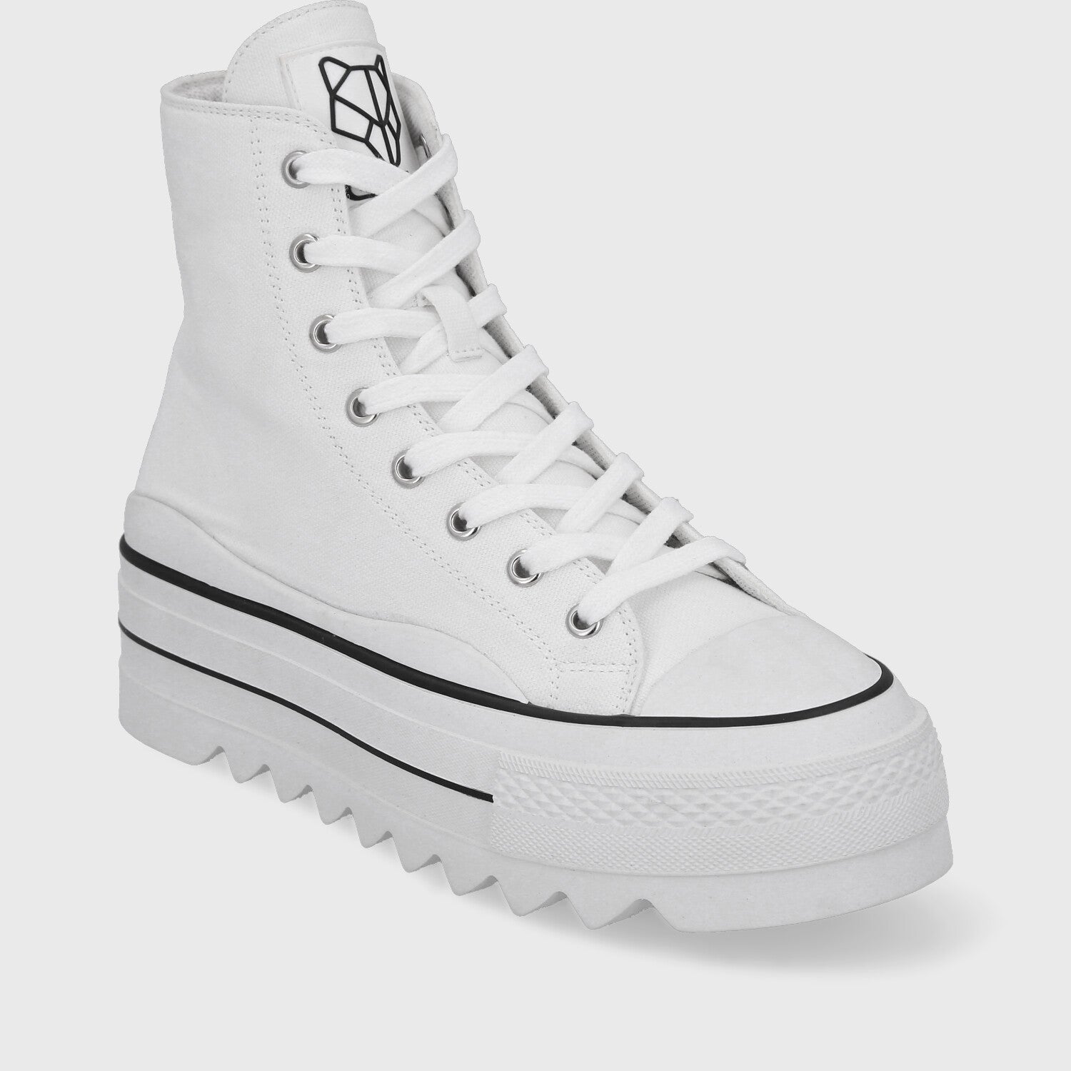 Zapatilla Plataforma Blanca Mujer 33742