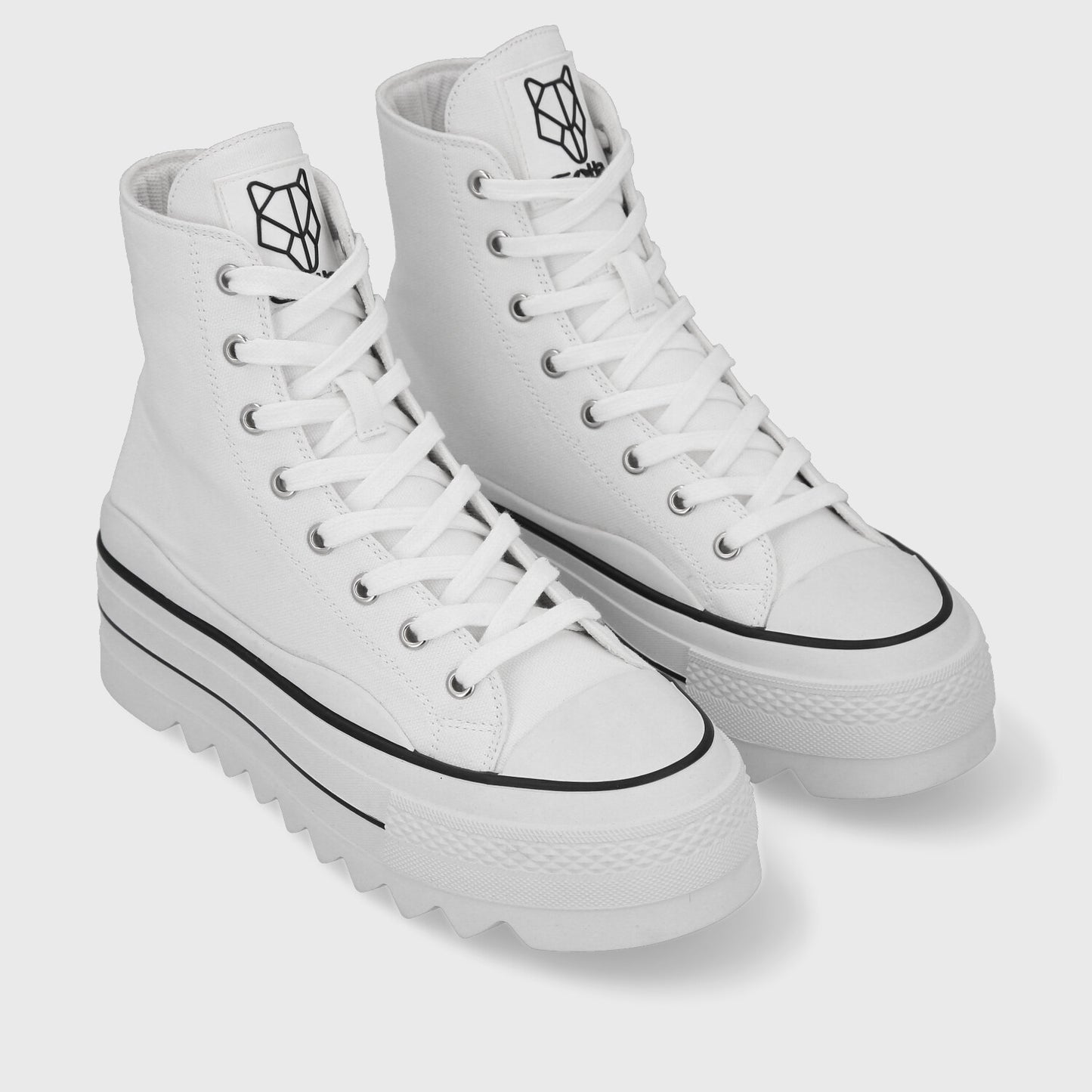 Zapatilla Plataforma Blanca Mujer 33742