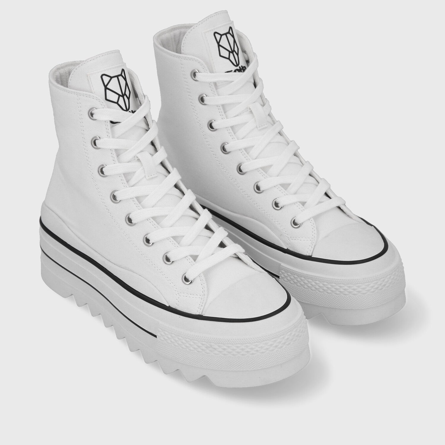 Zapatilla Plataforma Blanca Mujer 33742