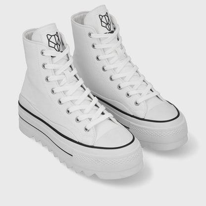 Zapatilla Plataforma Blanca Mujer 33742