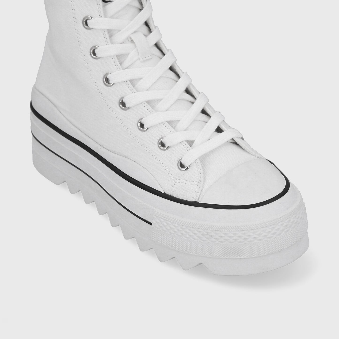 Zapatilla Plataforma Blanca Mujer 33742