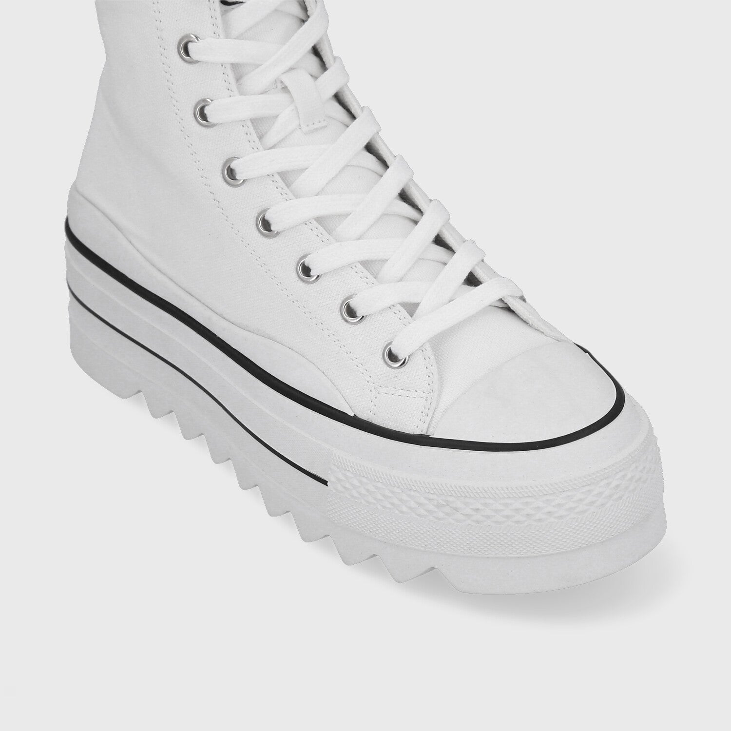 Zapatilla Plataforma Blanca Mujer 33742