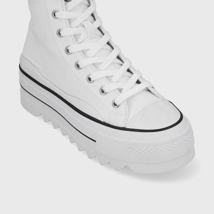 Zapatilla Plataforma Blanca Mujer 33742