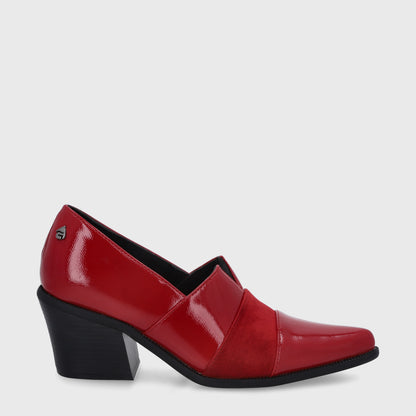 Zapato Taco Rojo Mujer 33765