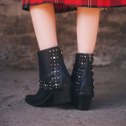 Botin Taco Negro Mujer 33768