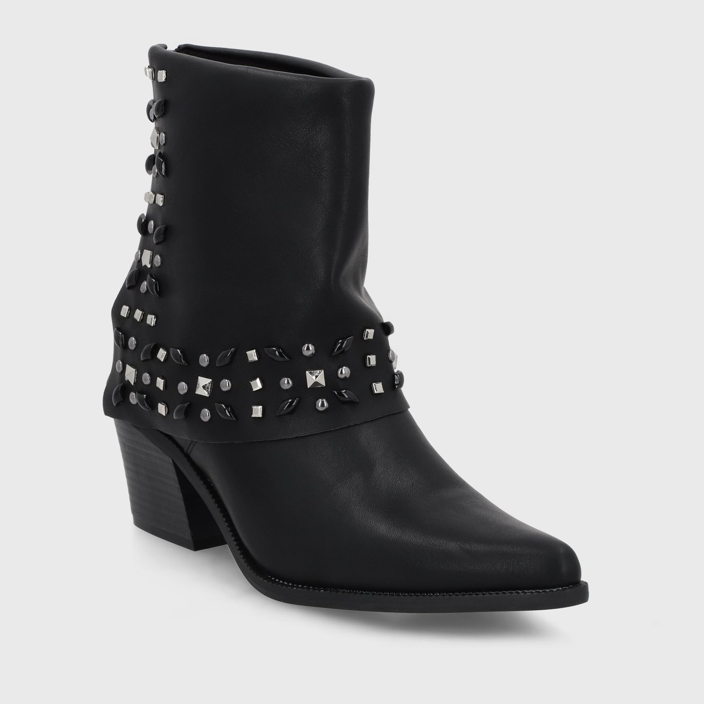Botin Taco Negro Mujer 33768