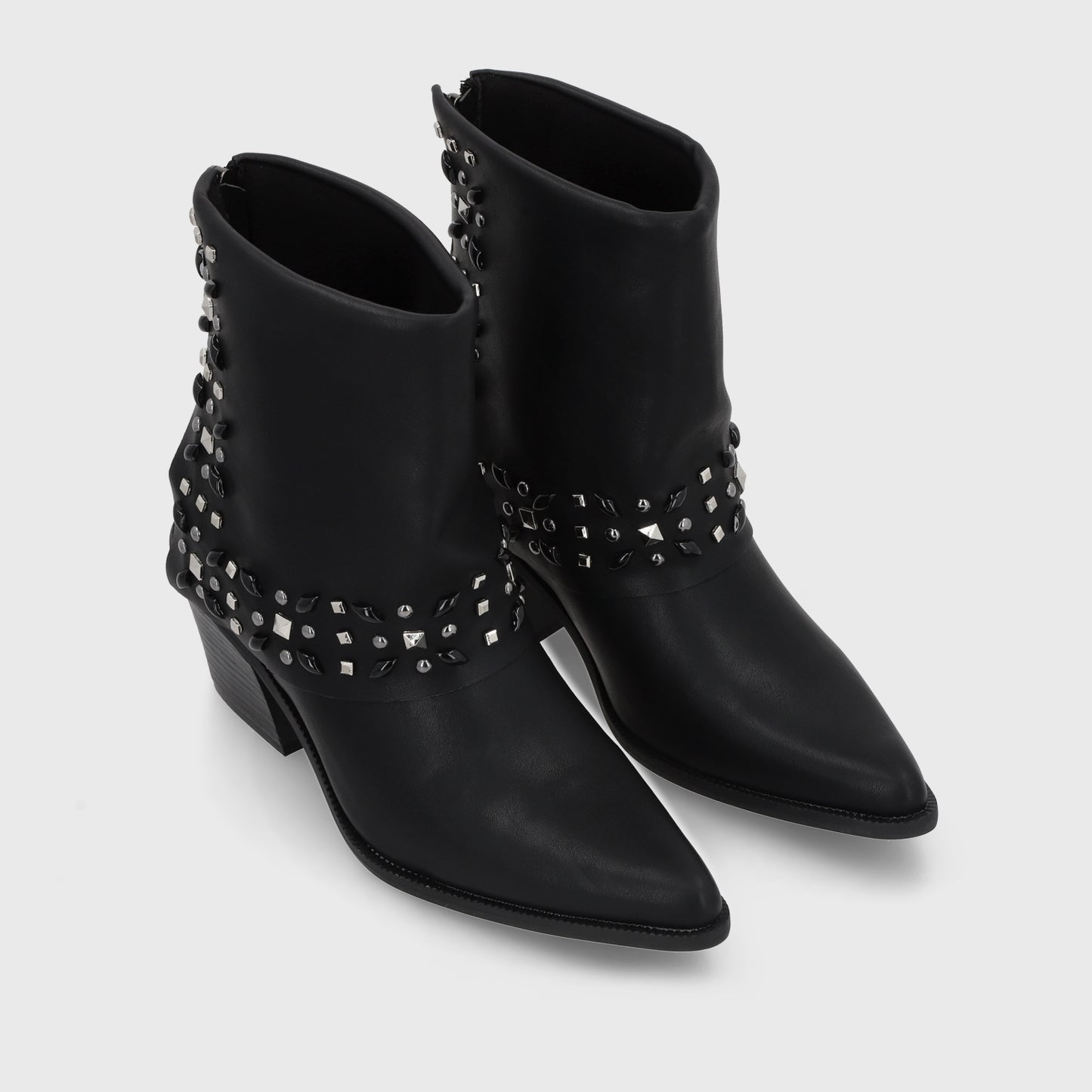 Botin Taco Negro Mujer 33768