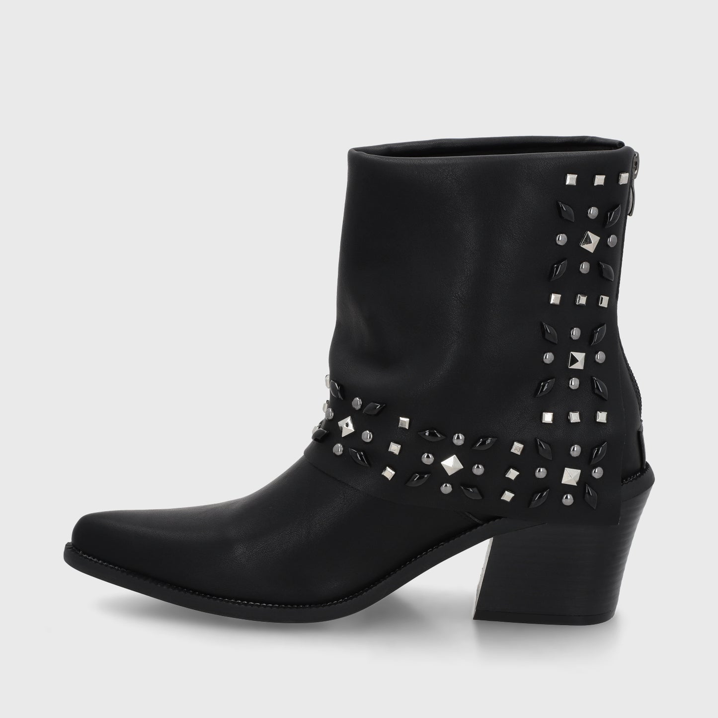 Botin Taco Negro Mujer 33768