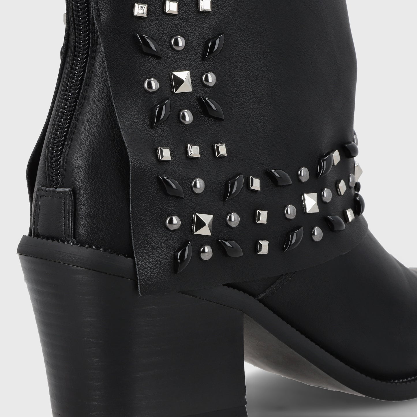 Botin Taco Negro Mujer 33768