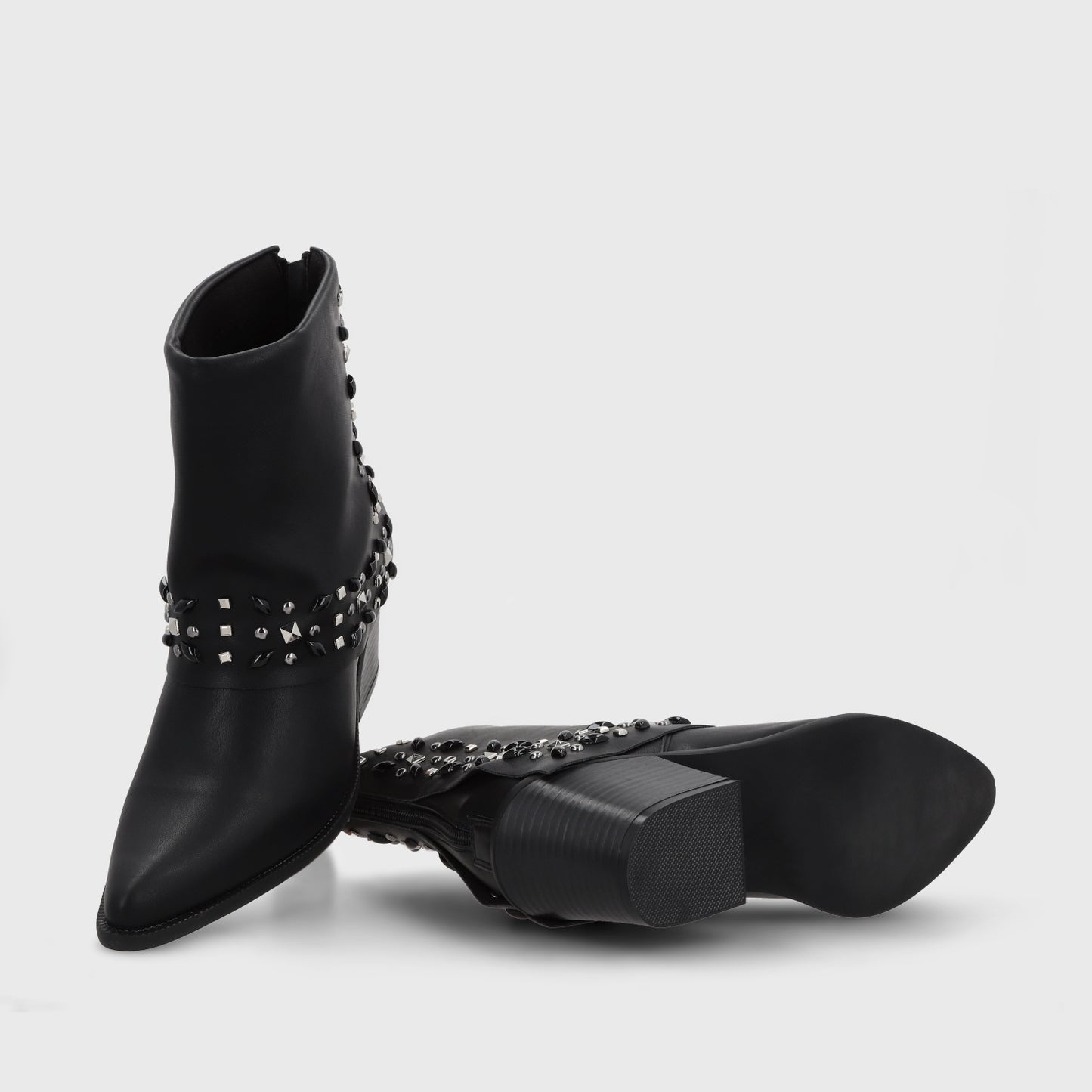 Botin Taco Negro Mujer 33768