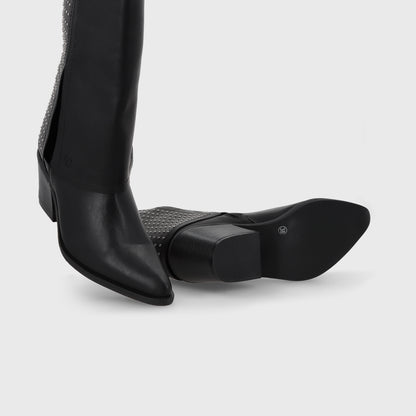 Bota Taco Negra Mujer 33769