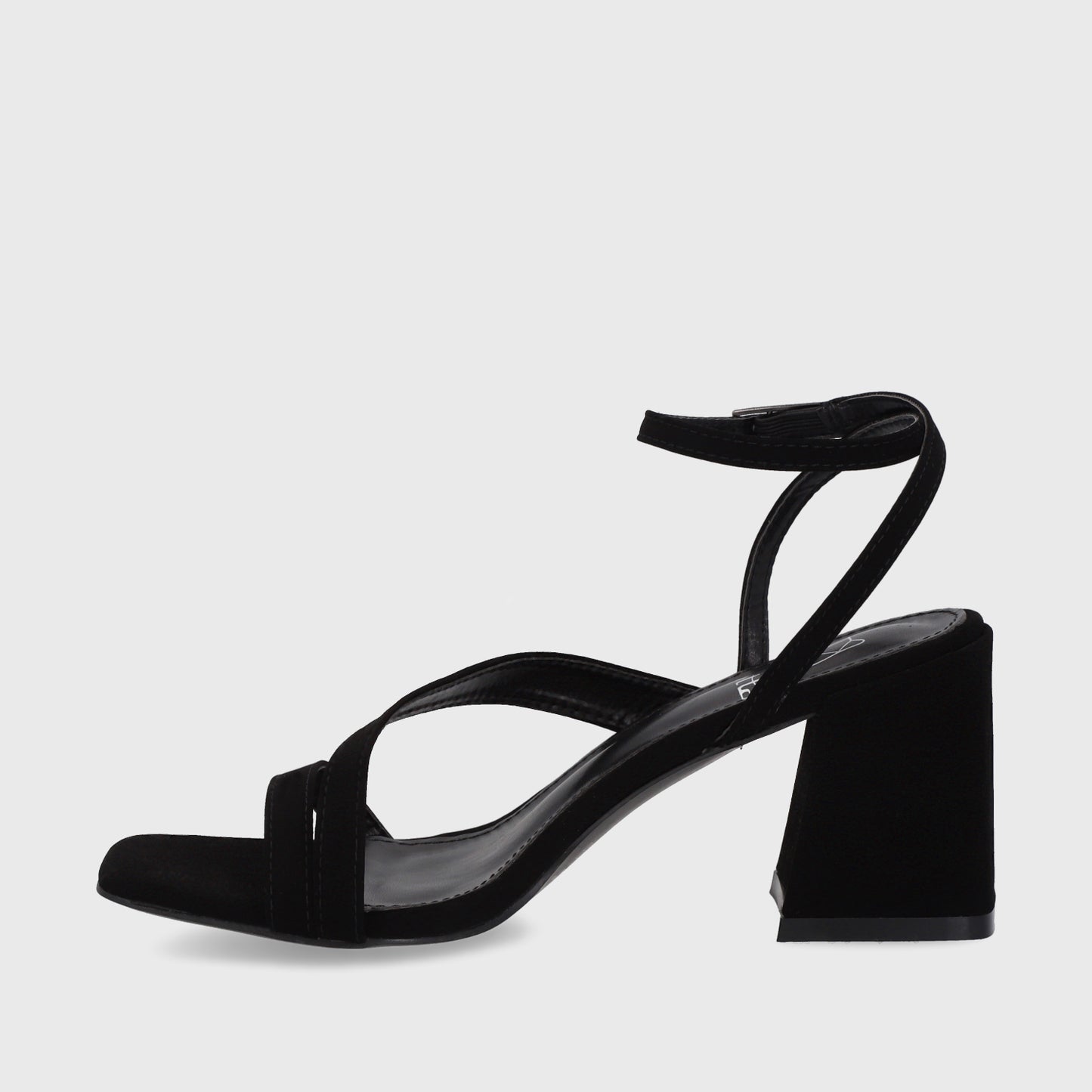 Sandalia Taco Negra Mujer 35132