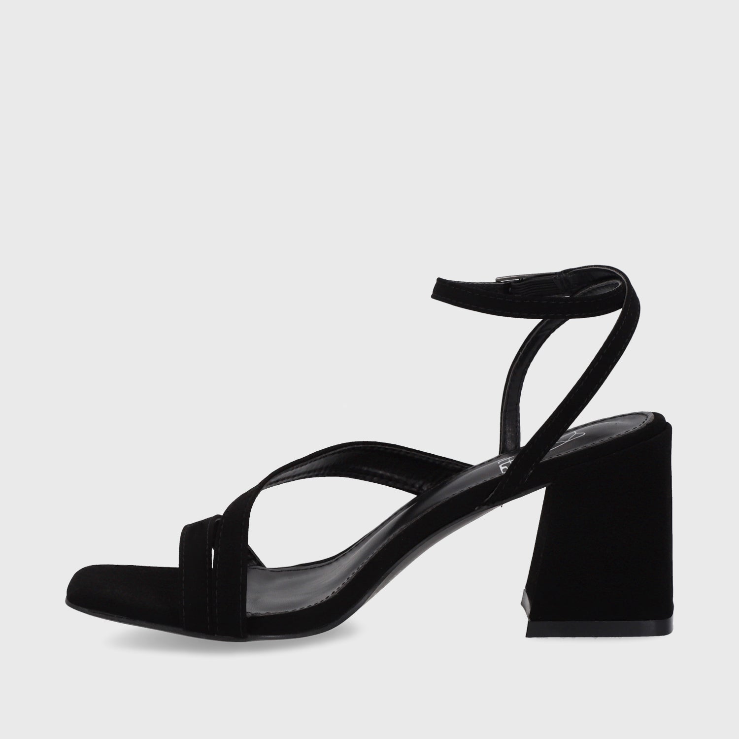 Sandalia Taco Negra Mujer 35132