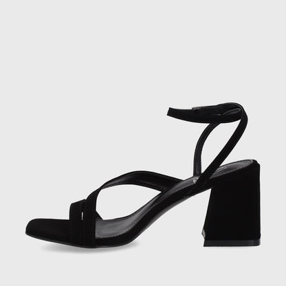 Sandalia Taco Negra Mujer 35132